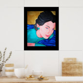 blauwe schors poster (Keuken)