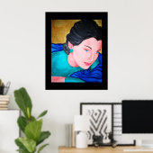 blauwe schors poster (Thuiskantoor)