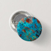 Blauwe schotkiet ronde button 3,2 cm (Voorkant /achterkant)