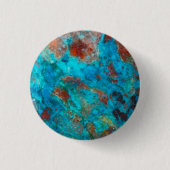Blauwe schotkiet ronde button 3,2 cm (Voorkant)