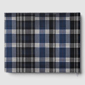 Blauwe Schotse Tartan bruiloft Gastenboek (Achterkant)