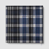 Blauwe Schotse Tartan bruiloft Gastenboek (Achterkant)