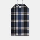 Blauwe Schotse Tartan bruiloft gunst Cadeaulabel (Voorkant)