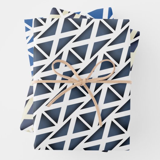 Blauwe, Schotse vlaggen voor het verpakken van pap Inpakpapier Vel (In situ)