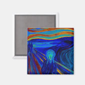 Blauwe Schreeuwmagneet Magneet (Voorkant / Achterkant)