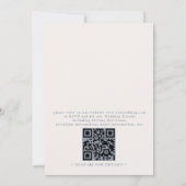 Blauwe Schuur Platteland Rustieke QR Code Trouwen Kaart (Achterkant)