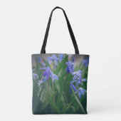 Blauwe scilla bloemen in de voorjaarstuin tote bag (Achterkant)
