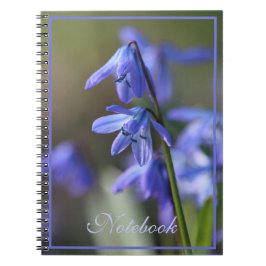 Blauwe Scilla siberica (Hout Squill) Bloemen Notitieboek