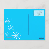 Blauwe scooter briefkaart (Achterkant)