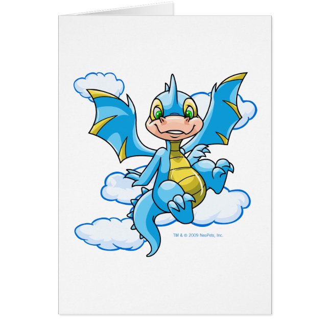 Blauwe Scorchio met zijn hoofd in de wolken (Voorkant)