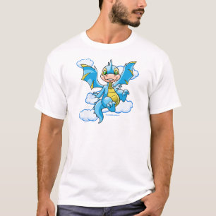Blauwe Scorchio met zijn hoofd in de wolken T-shirt
