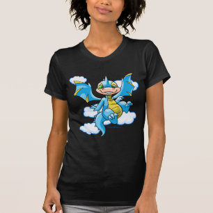 Blauwe Scorchio met zijn hoofd in de wolken T-shirt
