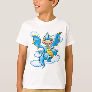 Blauwe Scorchio met zijn hoofd in de wolken T-shirt