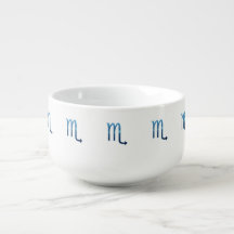 Blauwe Scorpio Zodiac-signalen op wit