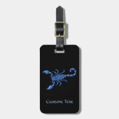 Blauwe Scorpion Bagagelabel (Voorkant verticaal)