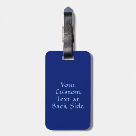 Blauwe Scorpion Bagagelabel (Achterkant verticaal)