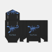 Blauwe Scorpion Bedankdoosjes (Uitgevouwen)