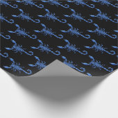 Blauwe Scorpion Cadeaupapier (Hoek)