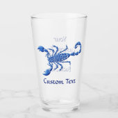 Blauwe Scorpion Glas (Voorkant)