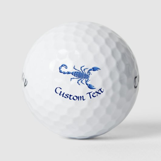 Blauwe Scorpion Golfballen (Voorkant)