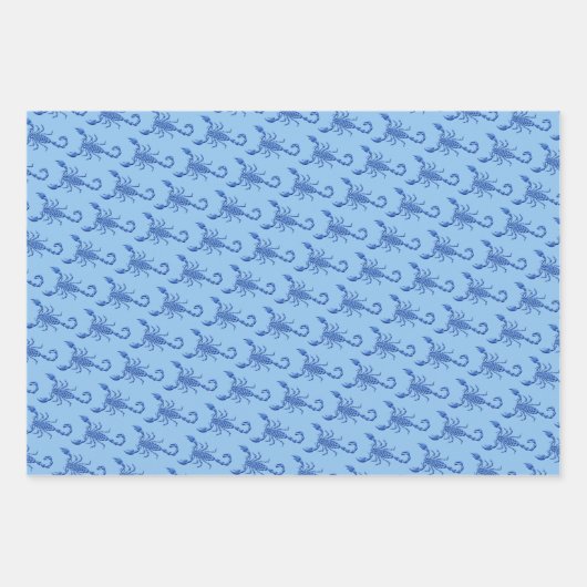 Blauwe Scorpion Inpakpapier Vel (Voorkant 3)