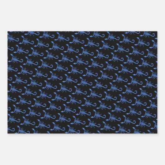 Blauwe Scorpion Inpakpapier Vel (Voorkant 2)