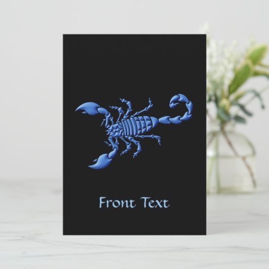 Blauwe Scorpion Kaart (Staand voorkant)