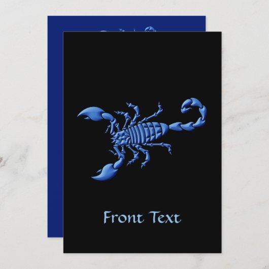 Blauwe Scorpion Kaart (Voorkant / Achterkant)