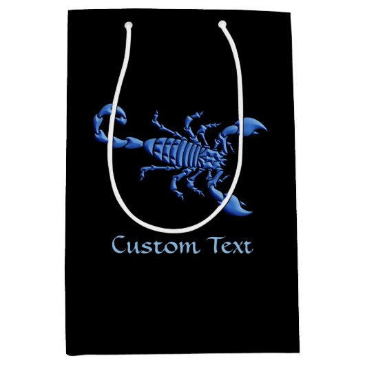 Blauwe Scorpion Medium Cadeauzakje (Voorkant)