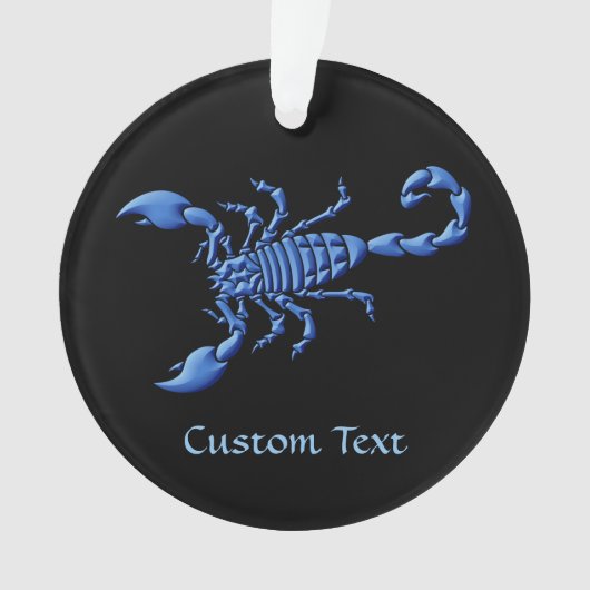 Blauwe Scorpion Ornament (voorkant)
