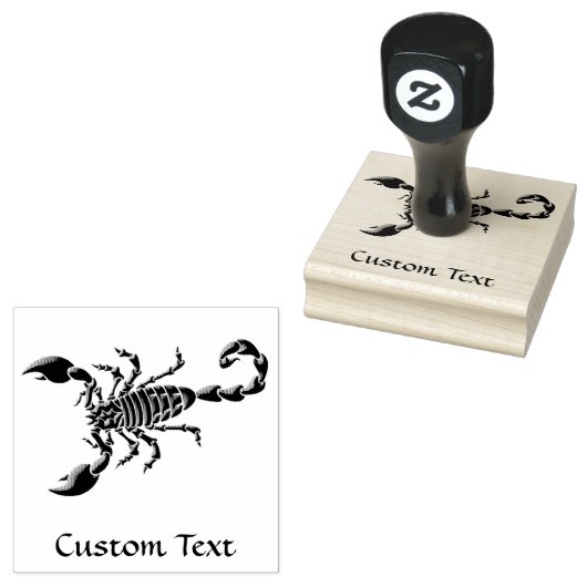 Blauwe Scorpion Rubberstempel (Gestempeld)