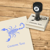Blauwe Scorpion Rubberstempel