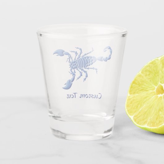 Blauwe Scorpion Shot Glas (Achterkant)