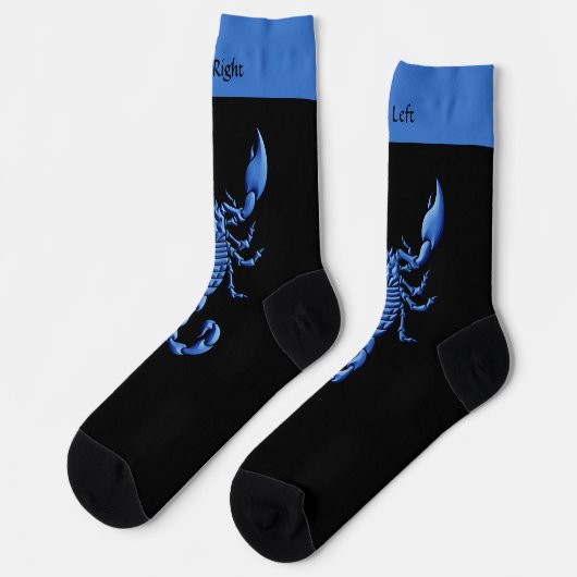 Blauwe Scorpion Socks Sokken (Links)