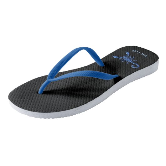 Blauwe Scorpion Teenslippers (Schuin)