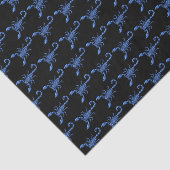 Blauwe Scorpion Tissuepapier (Detail)