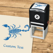 Blauwe Scorpion Zelfinktende Stempel