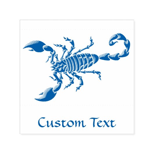 Blauwe Scorpion Zelfinktende Stempel (Design)