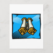 Blauwe scrollen briefkaart (Voorkant)