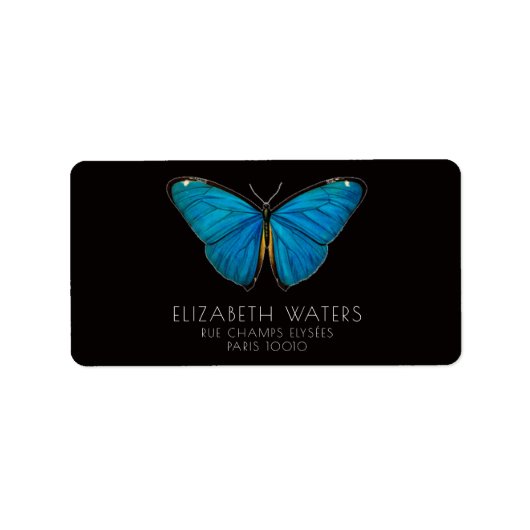 BLAUWE SEAL STICKER : BLAUWE BUTTERFLES (Voorkant)
