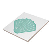 Blauwe Seashell Illustratie Tegeltje (Zijkant)