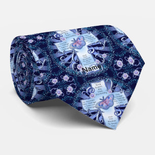 Blauwe Serenity Kruis stropdas