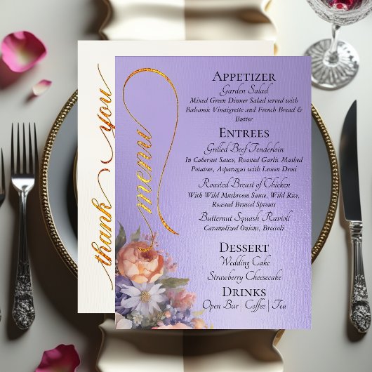 Blauwe Sering - Monogram, Wilde Bloemen & Dank Je Menu