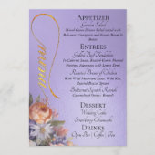 Blauwe Sering - Monogram, Wilde Bloemen & Dank Je Menu (Voorkant)