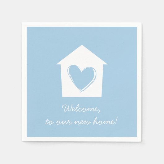 Blauwe set servet van de partij die de opwarming v (Voorkant)