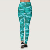 Blauwe Shades Camo Leggings (Achterkant)
