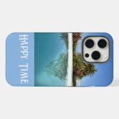 Blauwe Shades iPhone Hoesje 15 Pro Max Case (Achterkant horizontaal)
