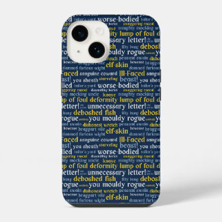 Blauwe Shakespeare belediging grappige klassieke l iPhone 14 Hoesje
