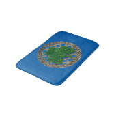 Blauwe shamrock on Celtic Knots Bath Mat (Gekanteld)