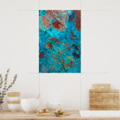 Blauwe Shattuckiet Poster (Keuken)